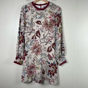 Chelsea & Violet Women's Long‎ Sleeve Floral Print Shift Dress Size S